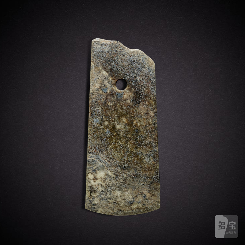 A russet jade axe, chan, Neolithic period | 新石器時代 玉鏟 - 图2